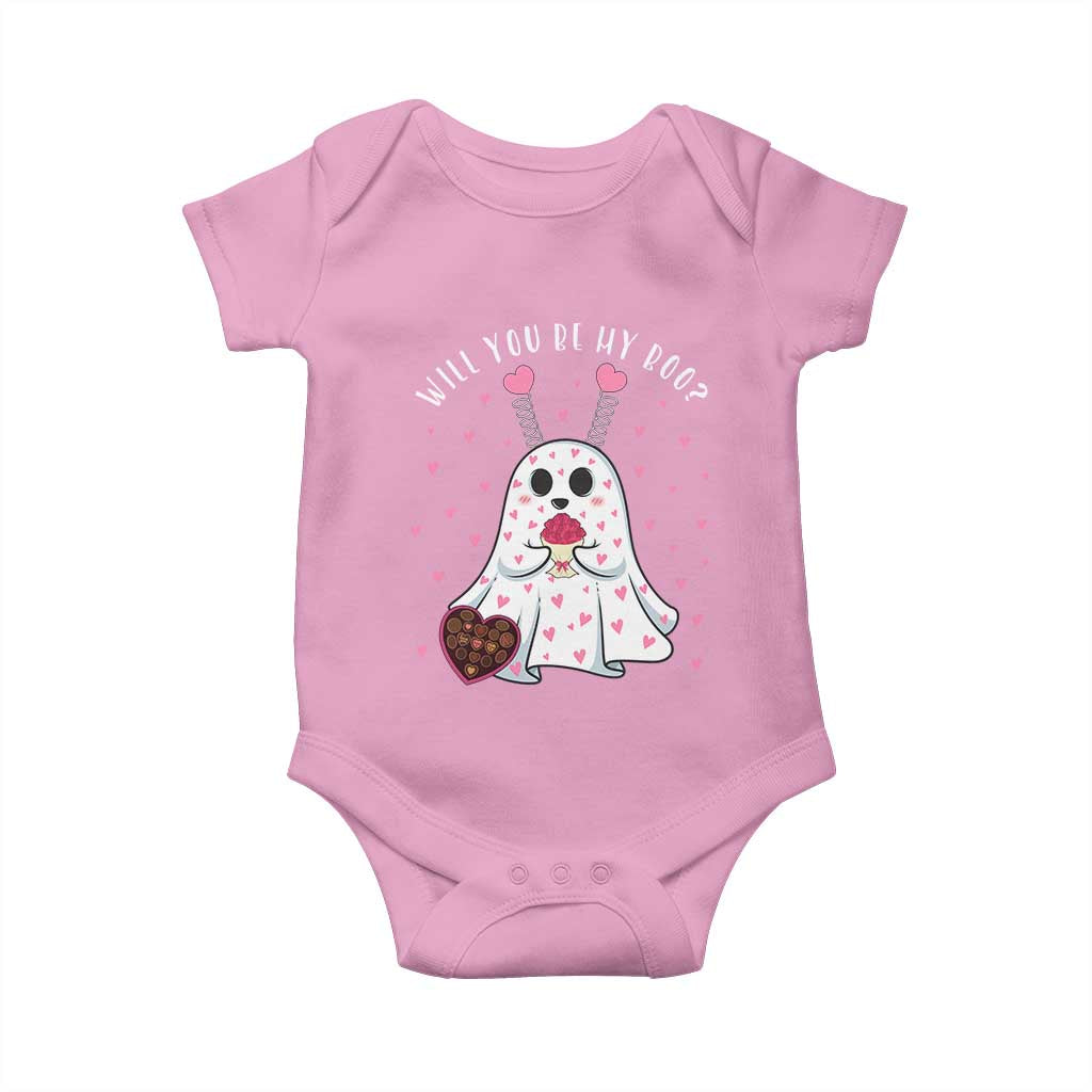 Valentines Ghost Baby Onesie Will You Be My Boo Cute Funny
