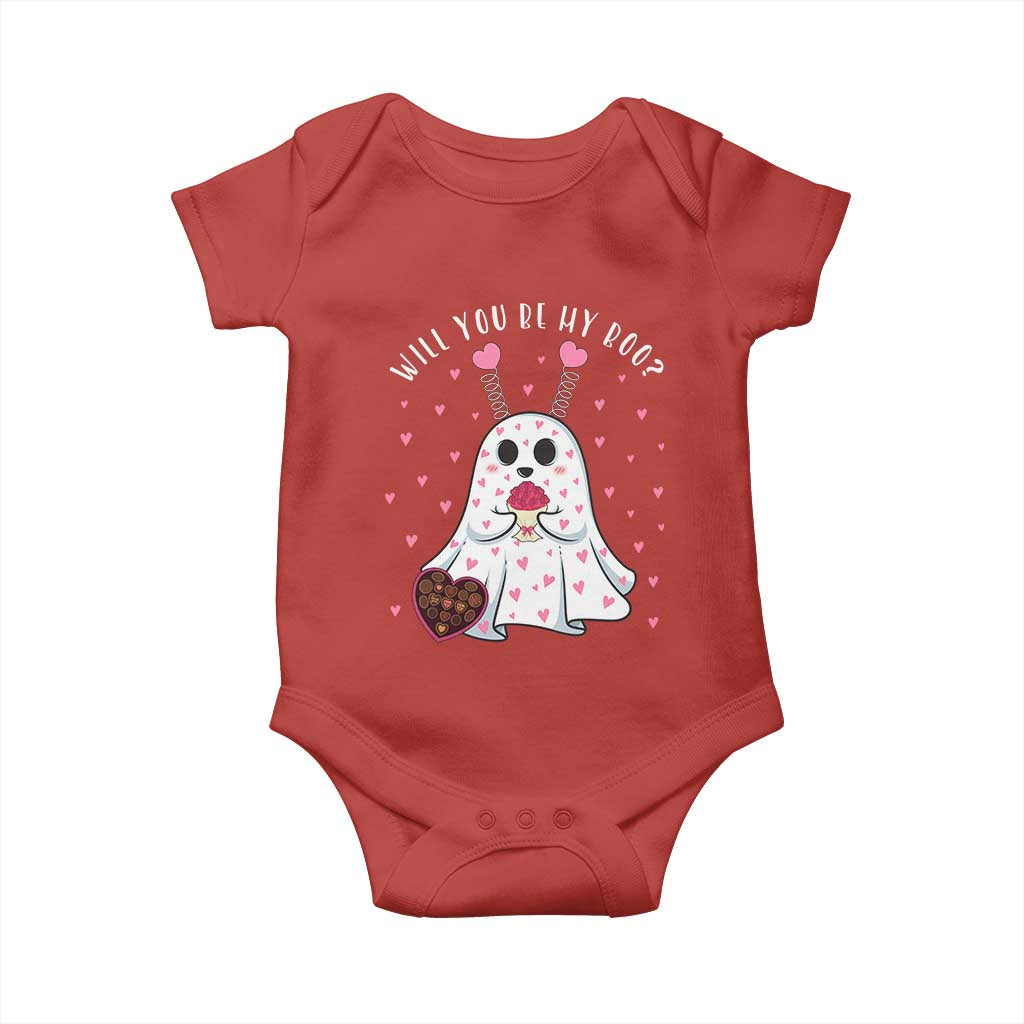 Valentines Ghost Baby Onesie Will You Be My Boo Cute Funny