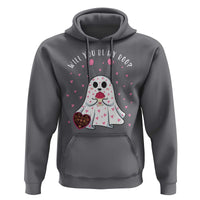 Valentines Ghost Hoodie Will You Be My Boo Cute Funny