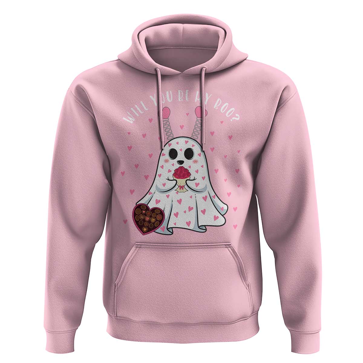 Valentines Ghost Hoodie Will You Be My Boo Cute Funny