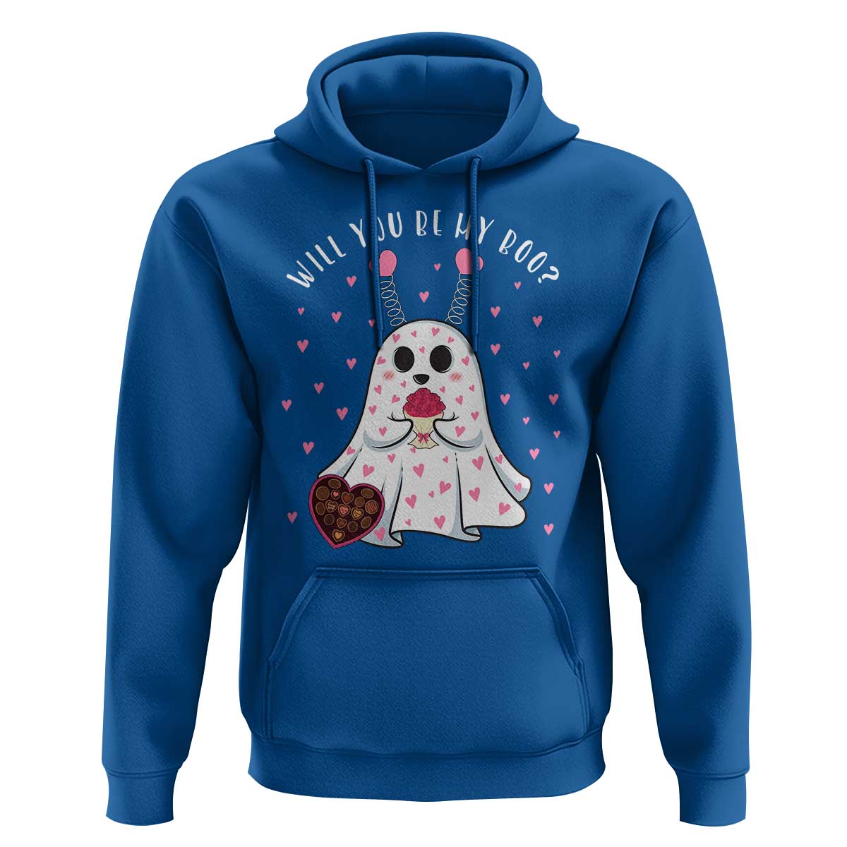 Valentines Ghost Hoodie Will You Be My Boo Cute Funny