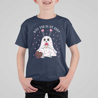 Valentines Ghost T Shirt For Kid Will You Be My Boo Cute Funny