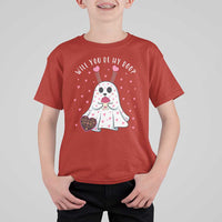 Valentines Ghost T Shirt For Kid Will You Be My Boo Cute Funny