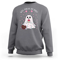 Valentines Ghost Sweatshirt Will You Be My Boo Cute Funny