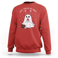 Valentines Ghost Sweatshirt Will You Be My Boo Cute Funny