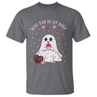 Valentines Ghost T Shirt Will You Be My Boo Cute Funny