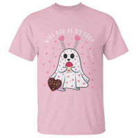 Valentines Ghost T Shirt Will You Be My Boo Cute Funny