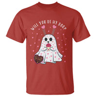 Valentines Ghost T Shirt Will You Be My Boo Cute Funny