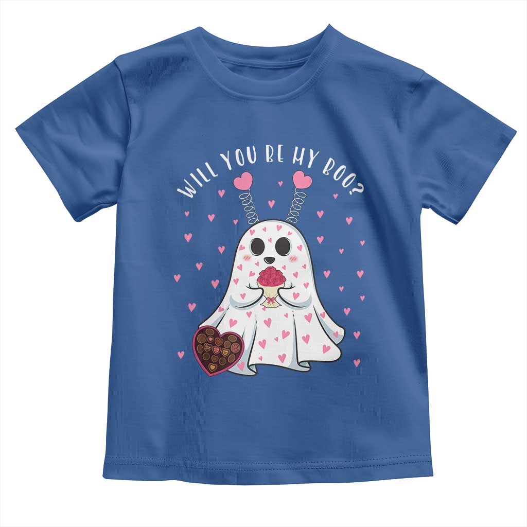 Valentines Ghost Toddler T Shirt Will You Be My Boo Cute Funny