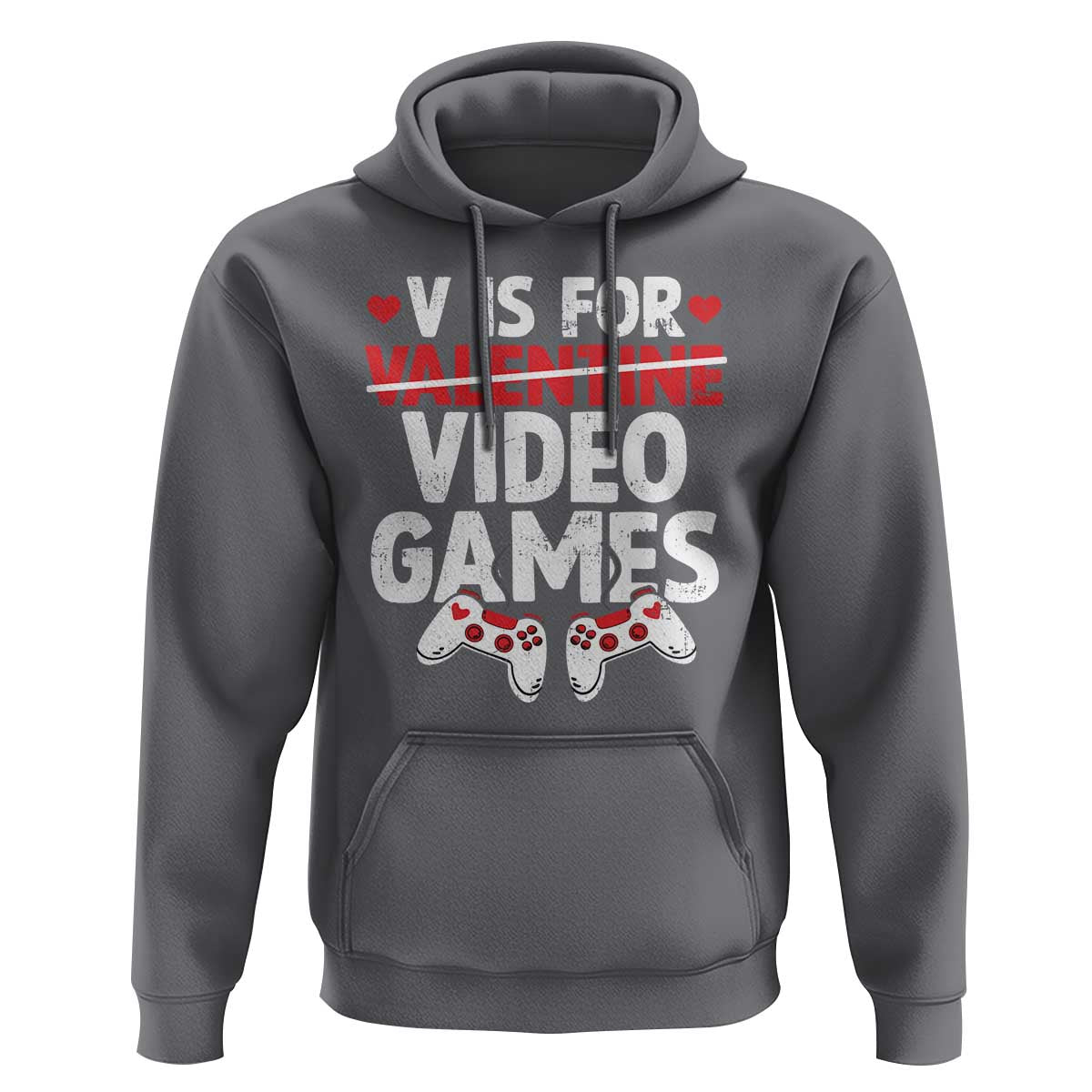 Valentines Day Gamers Hoodie V Is For Video Games
