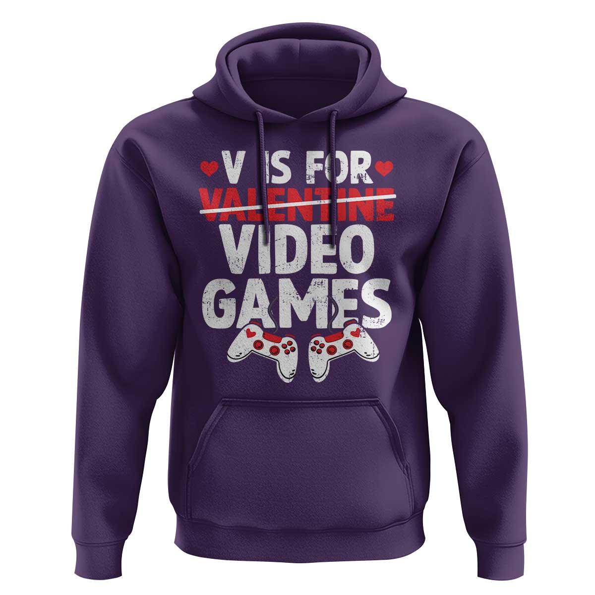 Valentines Day Gamers Hoodie V Is For Video Games