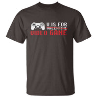 Valentines Day Gamers T Shirt V Is For Video Games Gamer