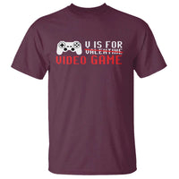 Valentines Day Gamers T Shirt V Is For Video Games Gamer