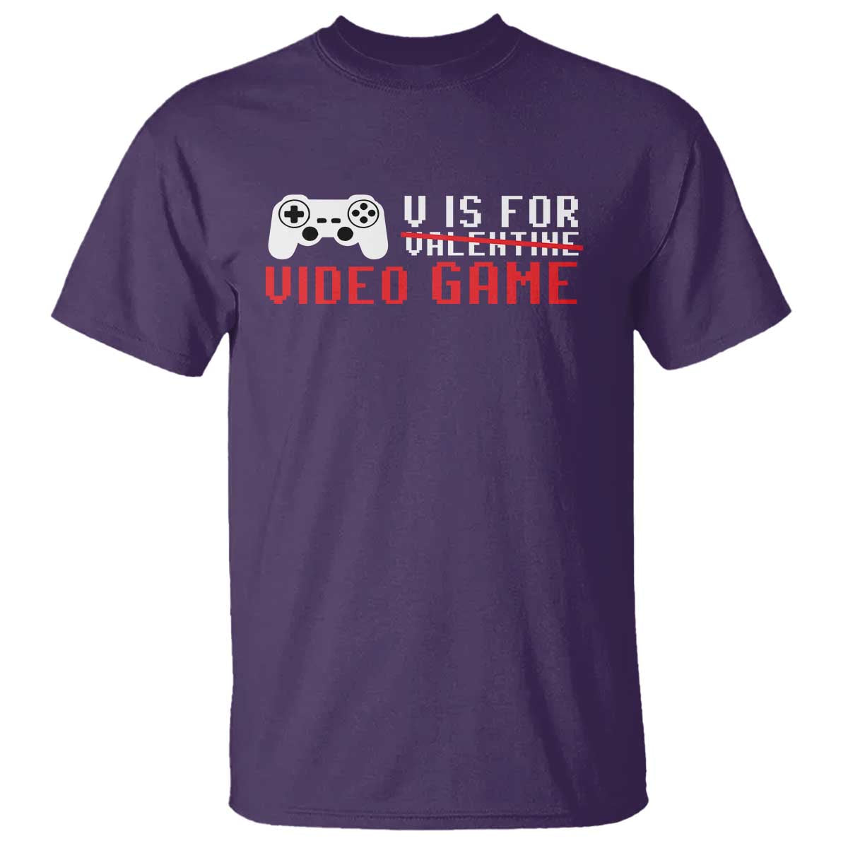 Valentines Day Gamers T Shirt V Is For Video Games Gamer