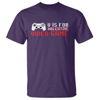 Valentines Day Gamers T Shirt V Is For Video Games Gamer