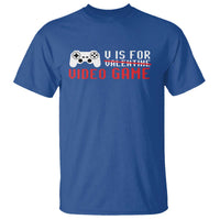 Valentines Day Gamers T Shirt V Is For Video Games Gamer