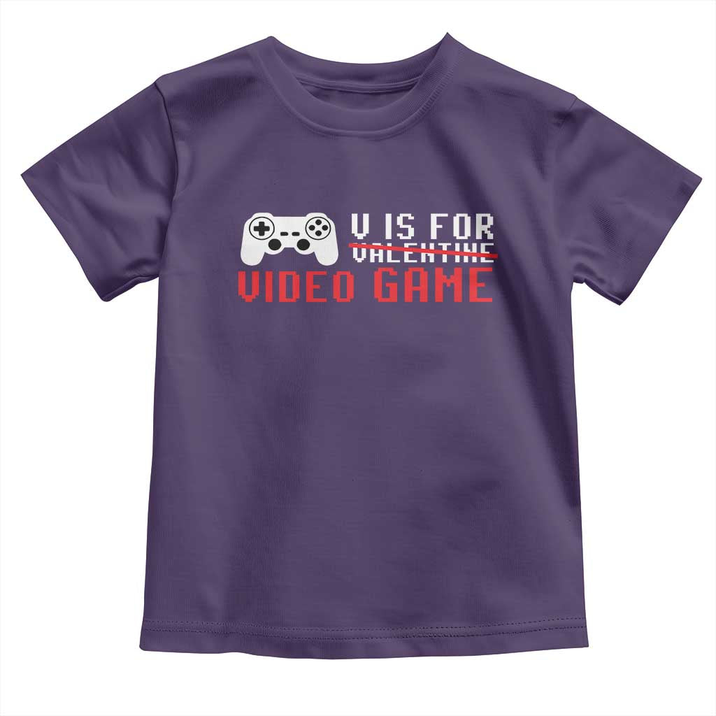 Valentines Day Gamers Toddler T Shirt V Is For Video Games Gamer