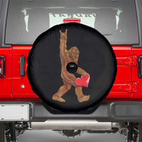 Bigfoot Heart Valentines Day Spare Tire Cover Boys Men Kids Love Sasquatch Lovers