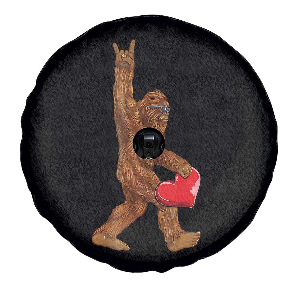 Bigfoot Heart Valentines Day Spare Tire Cover Boys Men Kids Love Sasquatch Lovers