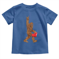 Bigfoot Heart Valentines Day Toddler T Shirt Boys Men Kids Love Sasquatch Lovers