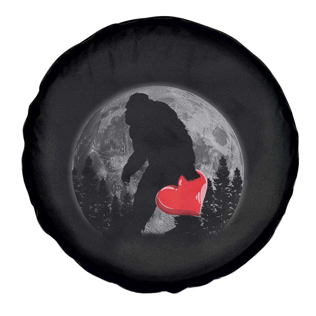Bigfoot Heart Valentines Day Spare Tire Cover Funny Valentine Sasquatch Lovers