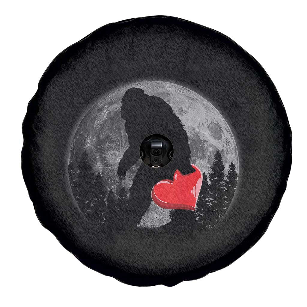 Bigfoot Heart Valentines Day Spare Tire Cover Funny Valentine Sasquatch Lovers