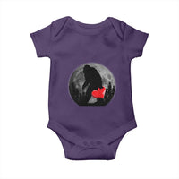 Bigfoot Heart Valentines Day Baby Onesie Funny Valentine Sasquatch Lovers