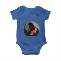 Bigfoot Heart Valentines Day Baby Onesie Funny Valentine Sasquatch Lovers