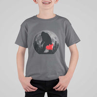 Bigfoot Heart Valentines Day T Shirt For Kid Funny Valentine Sasquatch Lovers