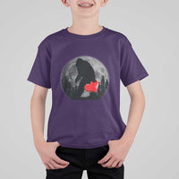 Bigfoot Heart Valentines Day T Shirt For Kid Funny Valentine Sasquatch Lovers