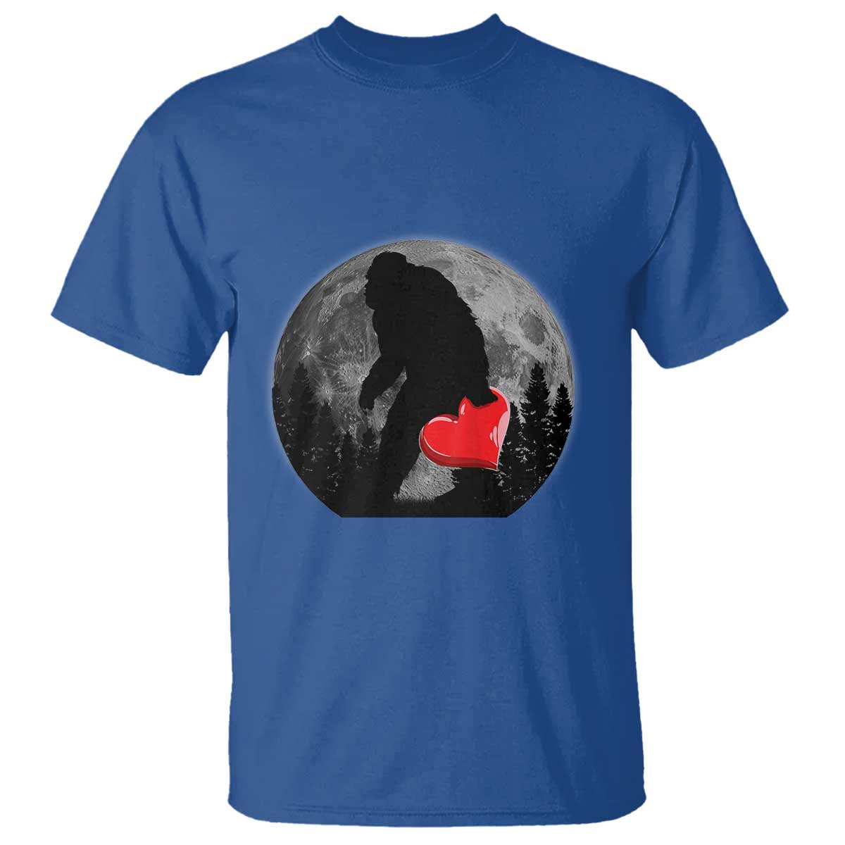 Bigfoot Heart Valentines Day T Shirt Funny Valentine Sasquatch Lovers