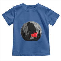 Bigfoot Heart Valentines Day Toddler T Shirt Funny Valentine Sasquatch Lovers