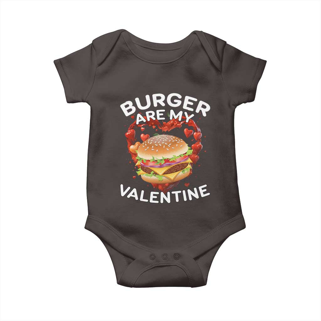 Burger Is My Valentine Funny Valentines Day Baby Onesie