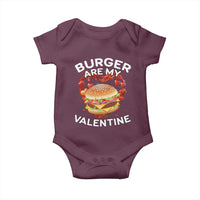 Burger Is My Valentine Funny Valentines Day Baby Onesie