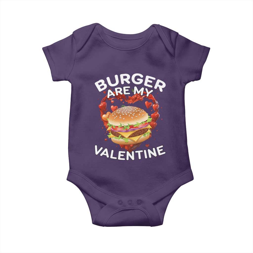 Burger Is My Valentine Funny Valentines Day Baby Onesie