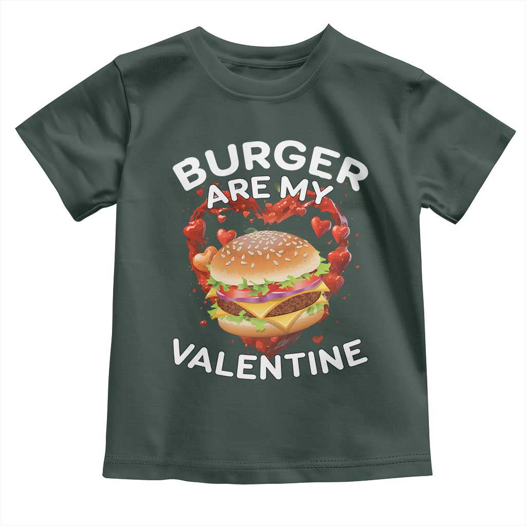 Burger Is My Valentine Funny Valentines Day Toddler T Shirt