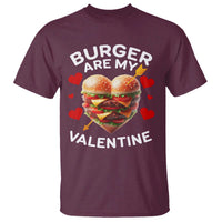 Funny Burger Is My Valentine Valentines Day Heart T Shirt