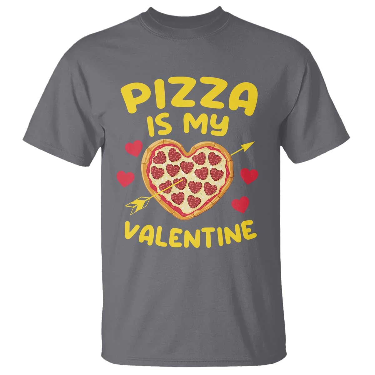 Pizza Is My Valentine Valentines Day Heart Pepperoni Lover T Shirt