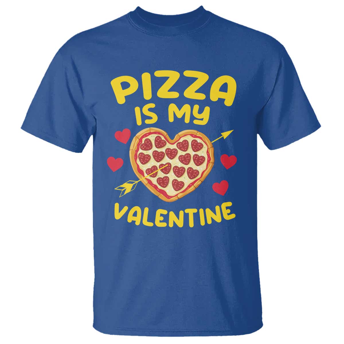 Pizza Is My Valentine Valentines Day Heart Pepperoni Lover T Shirt