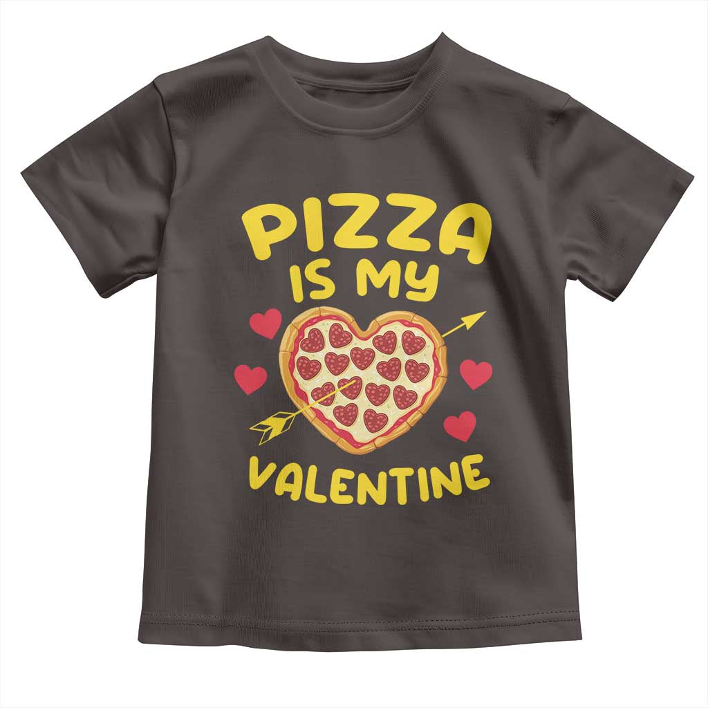 Pizza Is My Valentine Valentines Day Heart Pepperoni Lover Toddler T Shirt