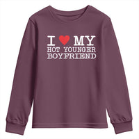 I Love My Hot Younger Boyfriend Youth Sweatshirt - Wonder Print Shop