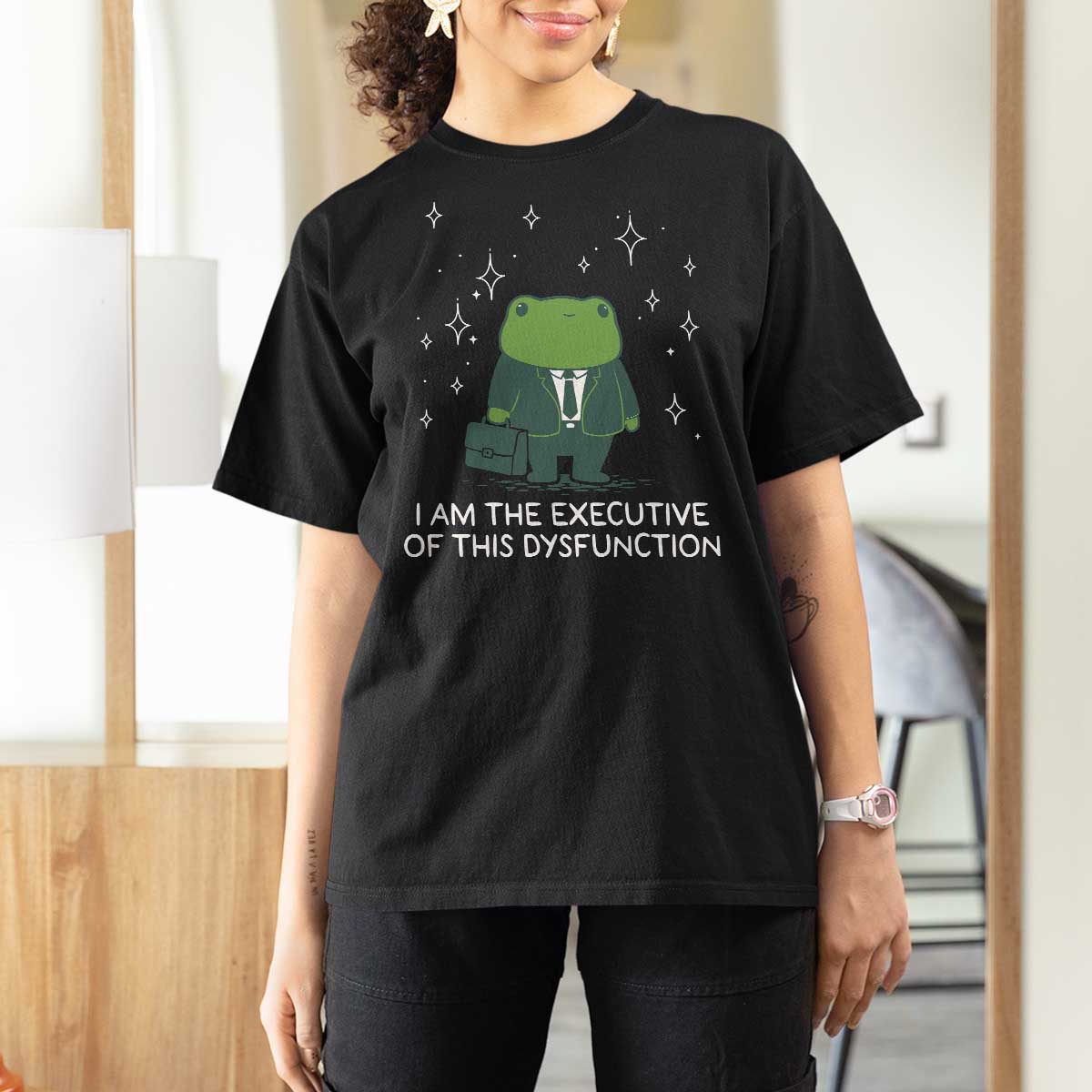 Funny Frog T Shirt For Women I Am The Executive Of This Dysfunction - Wonder Print Shop