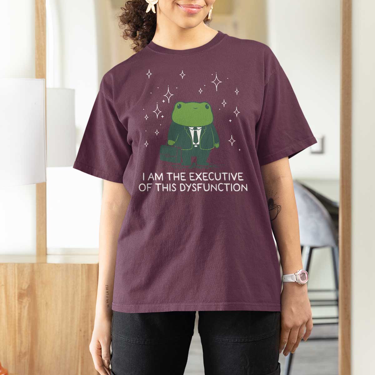 Funny Frog T Shirt For Women I Am The Executive Of This Dysfunction - Wonder Print Shop