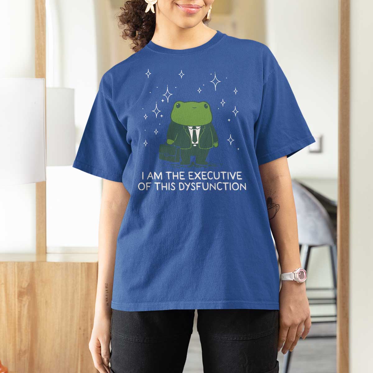 Funny Frog T Shirt For Women I Am The Executive Of This Dysfunction - Wonder Print Shop