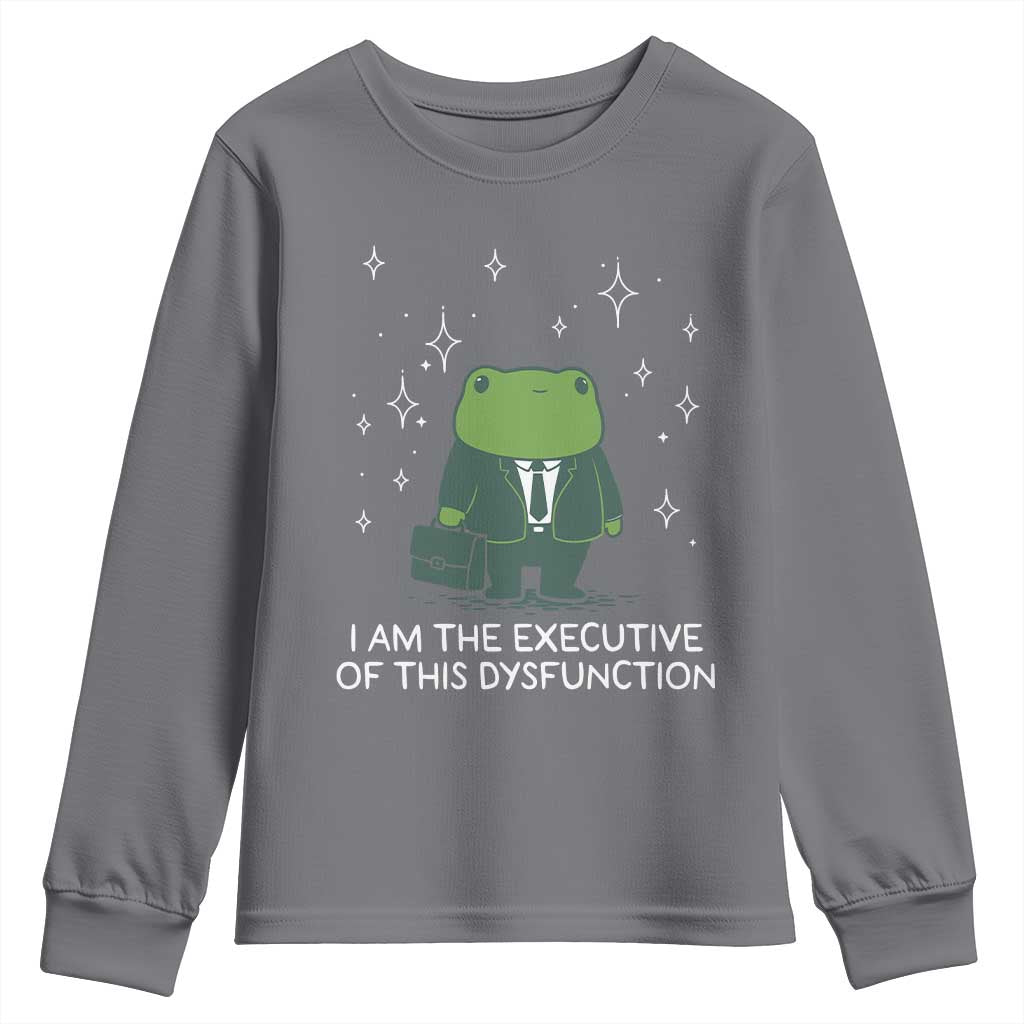 Funny Frog Youth Sweatshirt I Am The Executive Of This Dysfunction - Wonder Print Shop