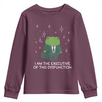 Funny Frog Youth Sweatshirt I Am The Executive Of This Dysfunction - Wonder Print Shop