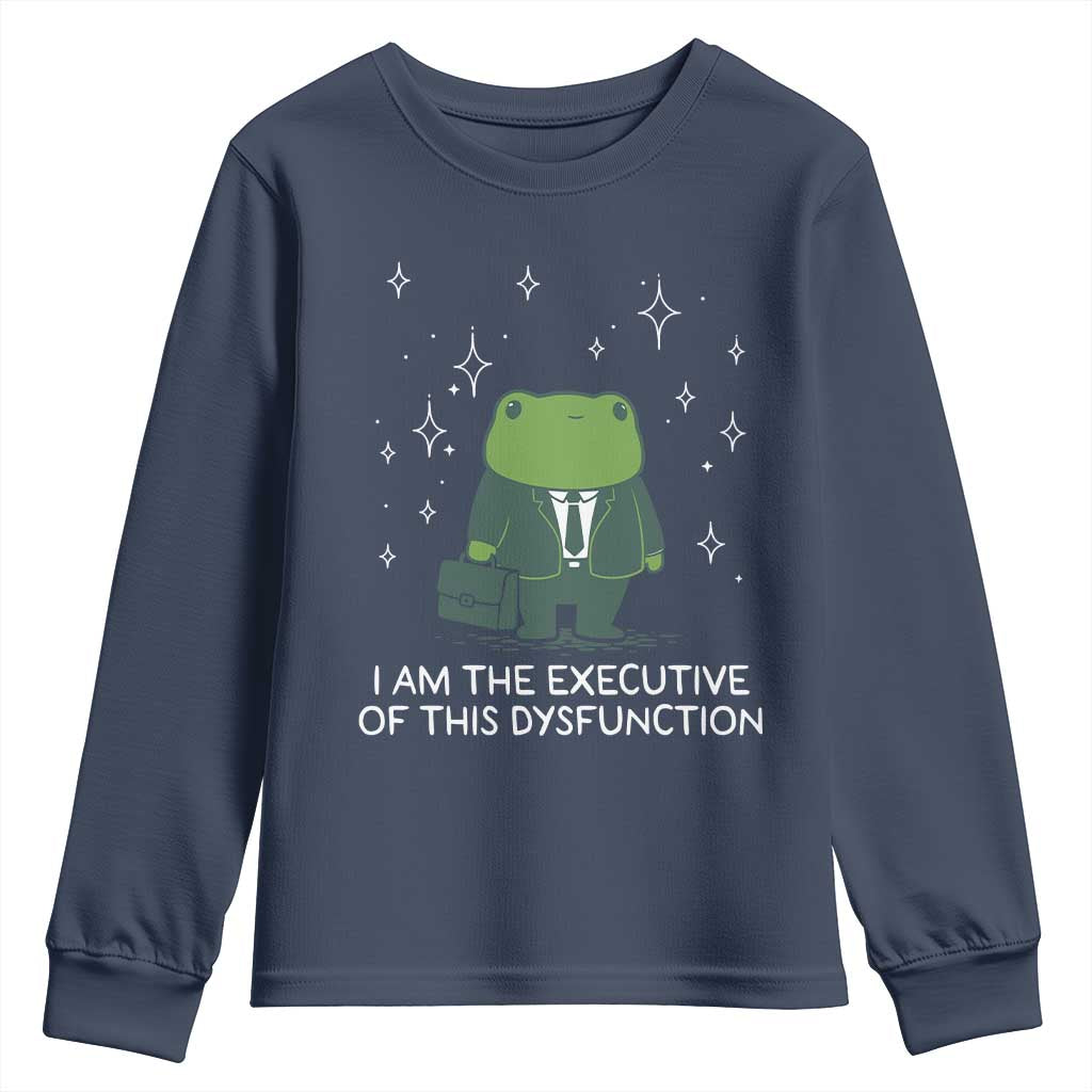 Funny Frog Youth Sweatshirt I Am The Executive Of This Dysfunction - Wonder Print Shop