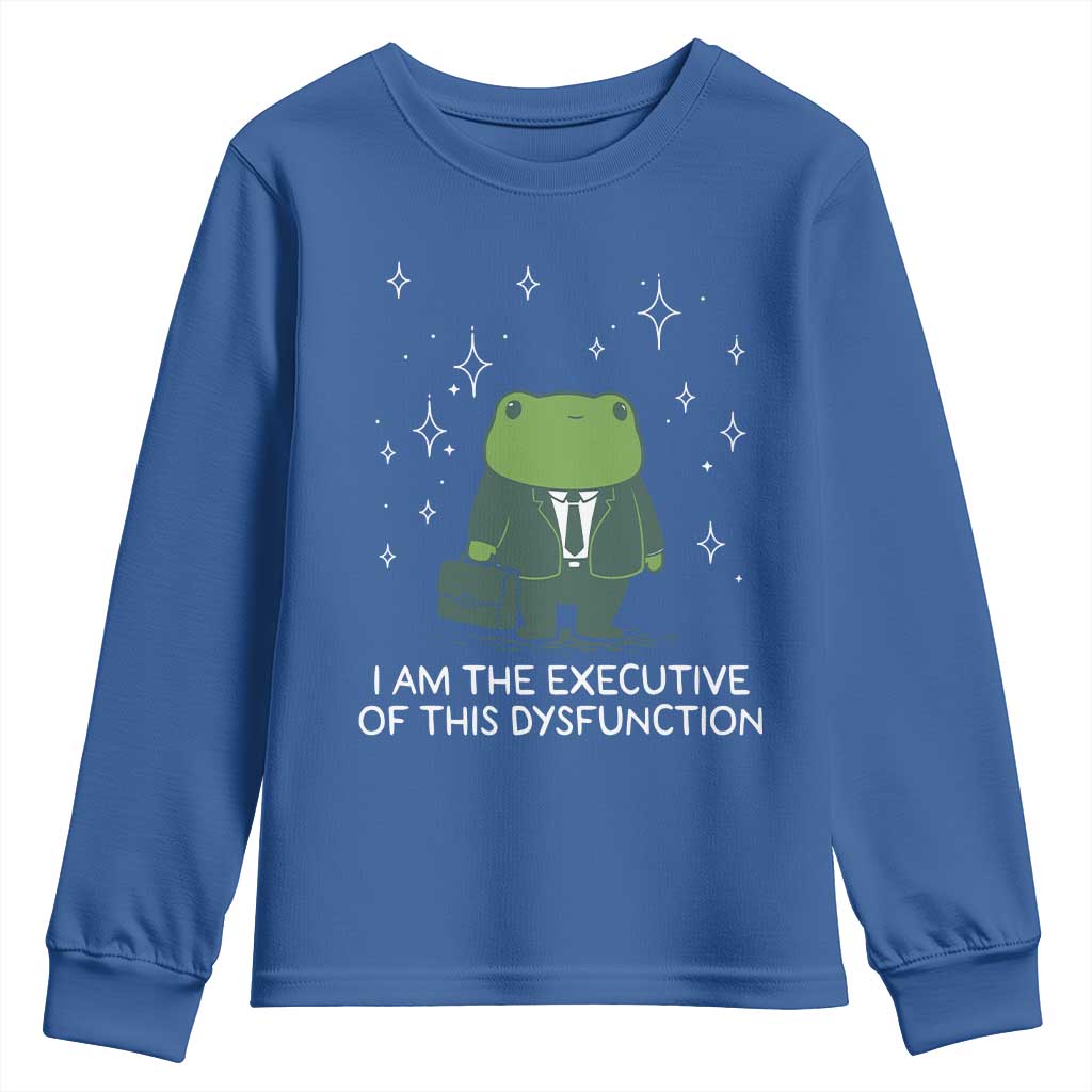 Funny Frog Youth Sweatshirt I Am The Executive Of This Dysfunction - Wonder Print Shop