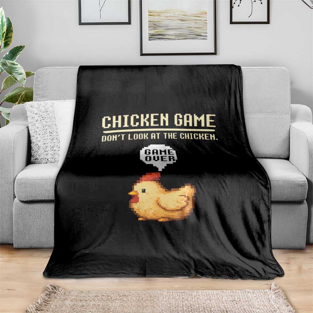 Funny Chicken Throw Blanket Game Dont Look At The Chicken
