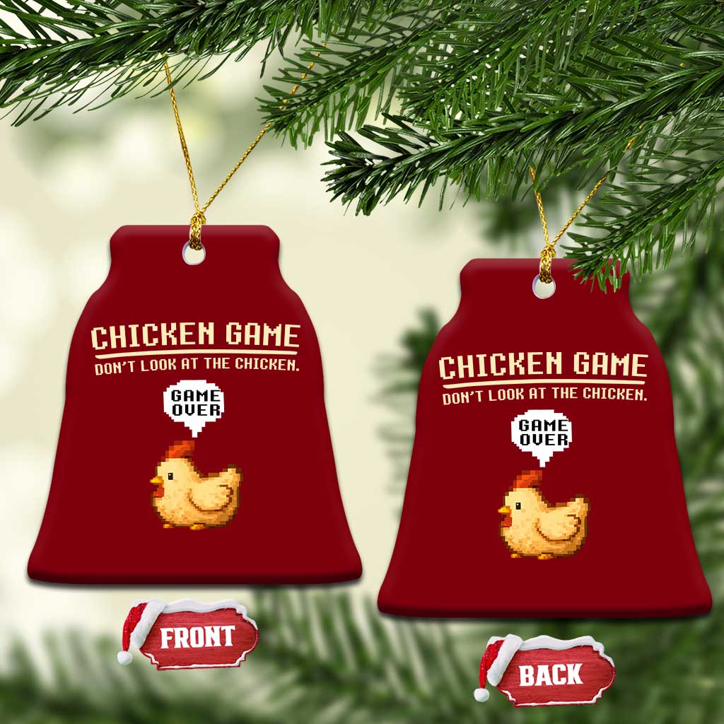 Funny Chicken Ceramic Ornament Game Dont Look At The Chicken